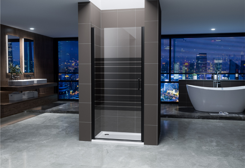 شاشة دش A342-6 5 / 6mm Matt Black Pivot Shower Screen